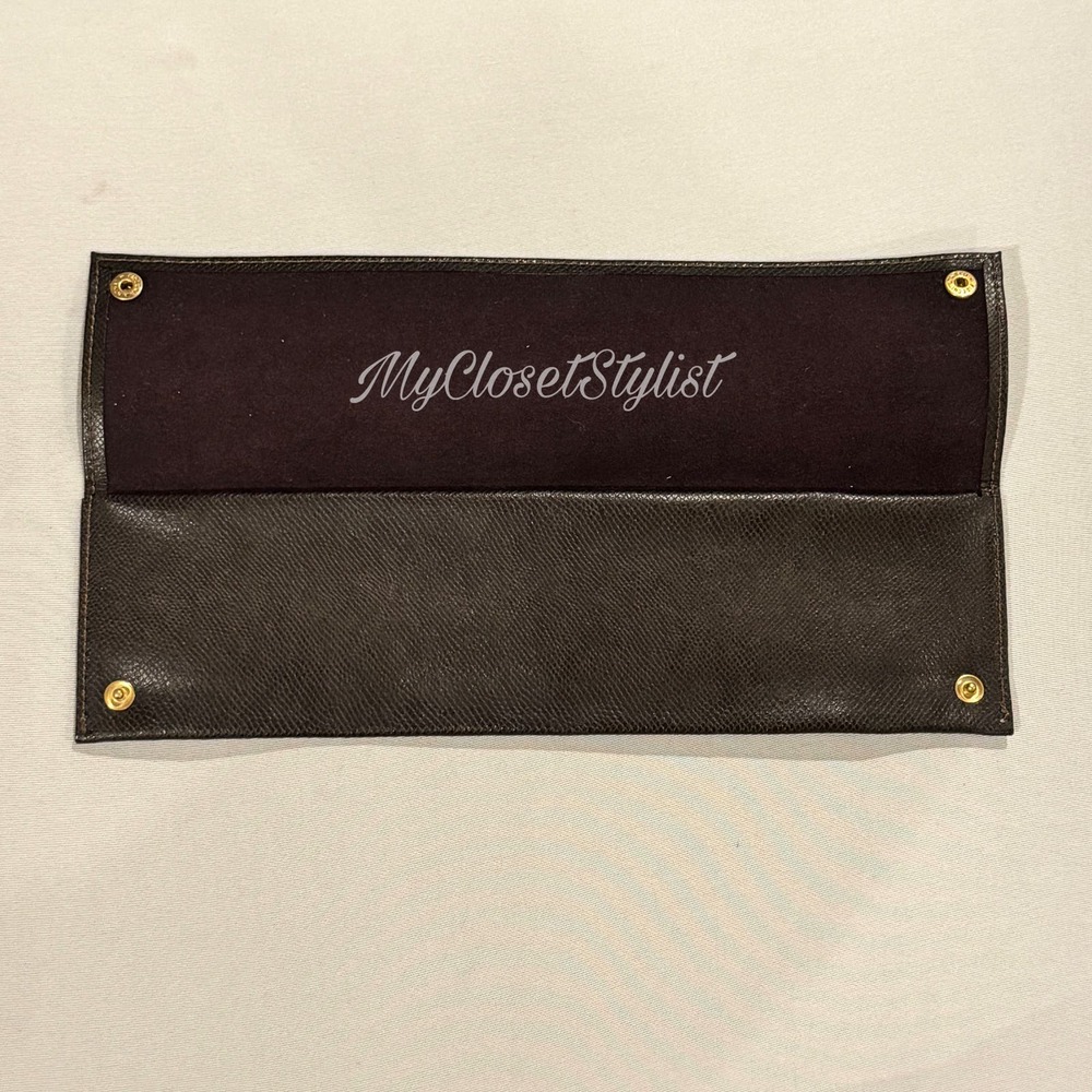 BOUCHERON GENUINE LEATHER Gold Luxury Necklace Bracelet CASE Pouch NEW! Rare - Picture 4 of 6